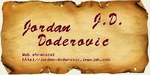 Jordan Doderović vizit kartica